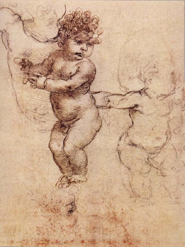 LEONARDO da Vinci Studies of children